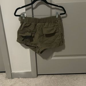 Green cargo shorts, size medium
